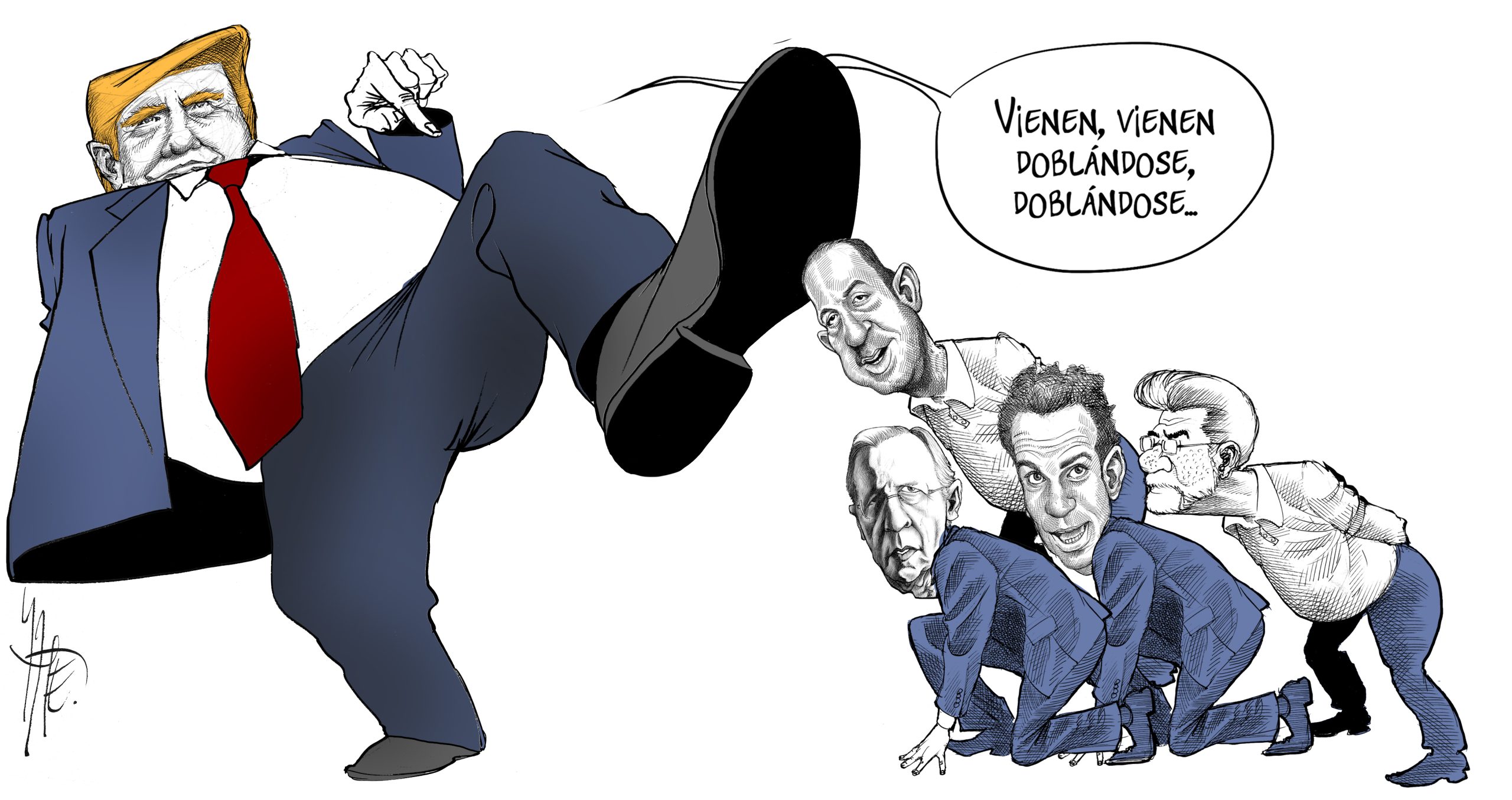 Los agachados