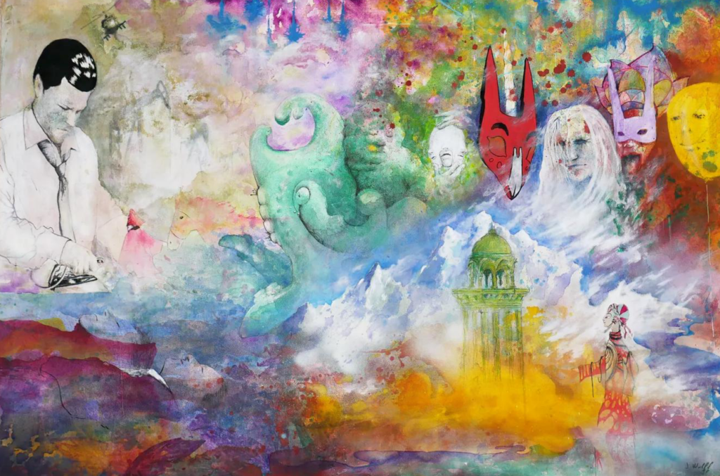 Jaime Wulff, The resurgence of the gods, pintura acrílica en lienzo, 2020.