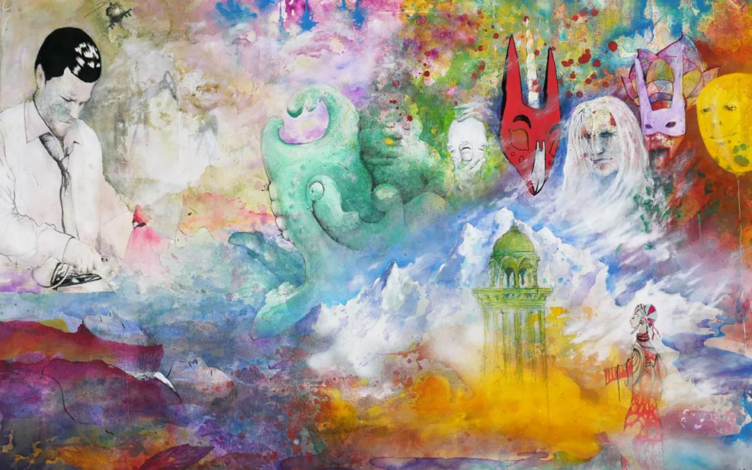 Jaime Wulff, The resurgence of the gods, pintura acrílica en lienzo, 2020.