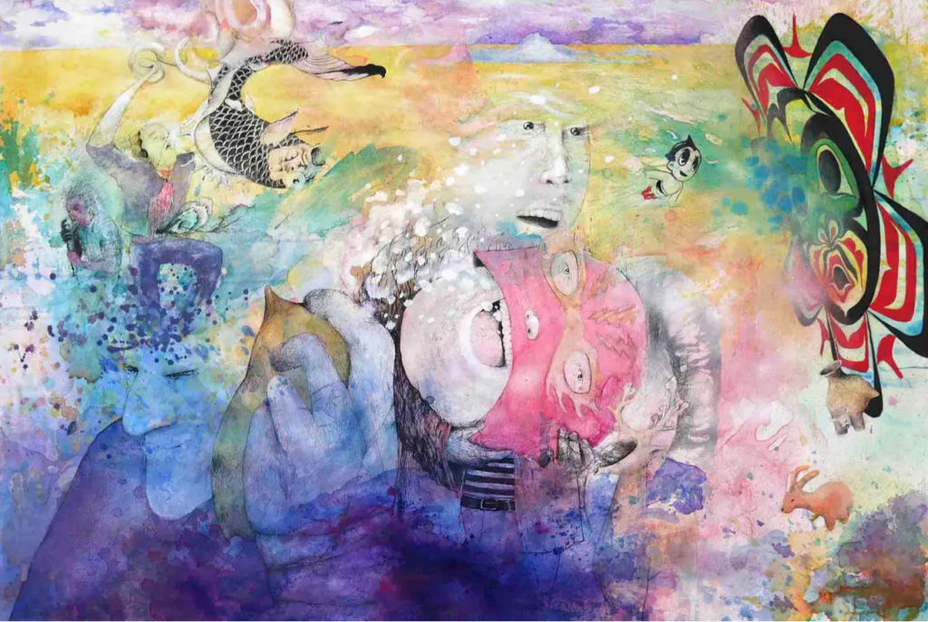 Jaime Wulff, Self, pintura acrílica en lienzo, 2021.